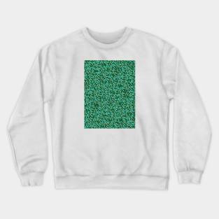 Green Floral Pattern Crewneck Sweatshirt